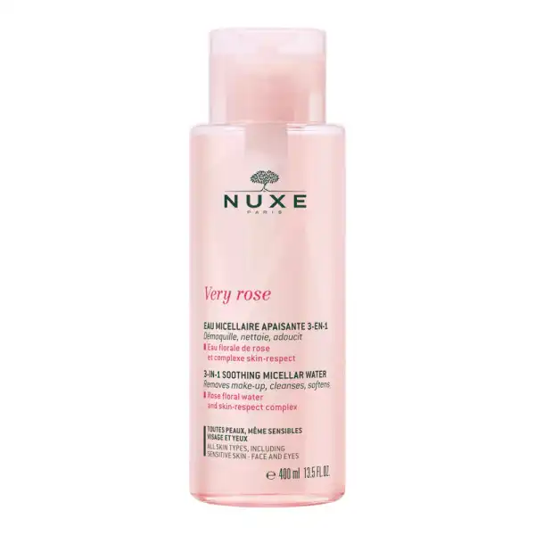 Nuxe Very Rose Eau Micellaire Apaisante 3 En 1 Fl Pompe/400ml