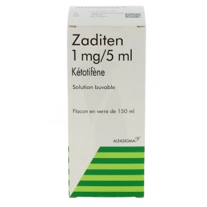 Zaditen 1 Mg/5 Ml, Solution Buvable