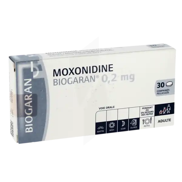 Moxonidine Biogaran 0,2 Mg, Comprimé Pelliculé