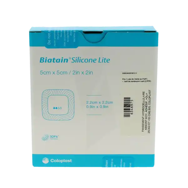 Biatain Sili Lite Pansement Hydr Alv 5 X 5 Cm Boîte De 5