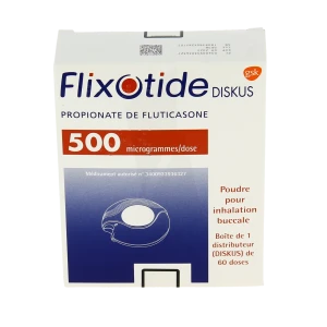 Flixotide Diskus 500 Microgrammes/dose, Poudre Pour Inhalation En Récipient Unidose