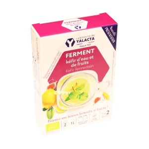 Yalacta Ferments Pour Kéfir D'eau Et De Fruits Bio 2 Sachets/4g