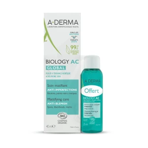 Biology Ac Global Aderma Cr Soin Matifiant Anti-imperfections T/40ml+gel Moussant