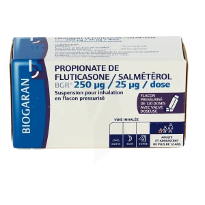 Propionate De Fluticasone/salmeterol Bgr 250 Microgrammes/25 Microgrammes/dose, Suspension Pour Inhalation En Flacon Pressurisé