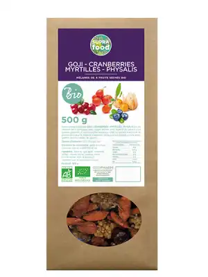 Exopharm Goji Cranberries Myrtilles Physalis Bio Sachet/500g à COLLONGES-SOUS-SALEVE