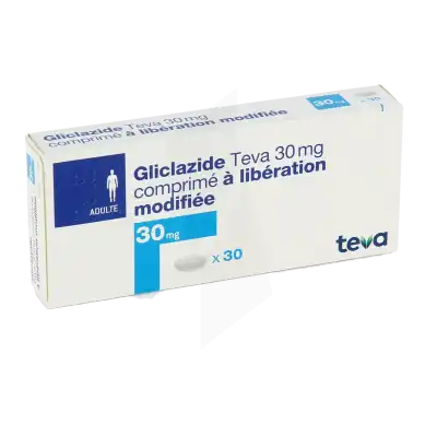 Gliclazide Teva 30 Mg, Comprimé à Libération Modifiée à COLLONGES-SOUS-SALEVE