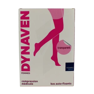 Sigvaris Dynaven Transparent Bas Auto-fixants Morpho- Classe 2 Femme Noir Normal L