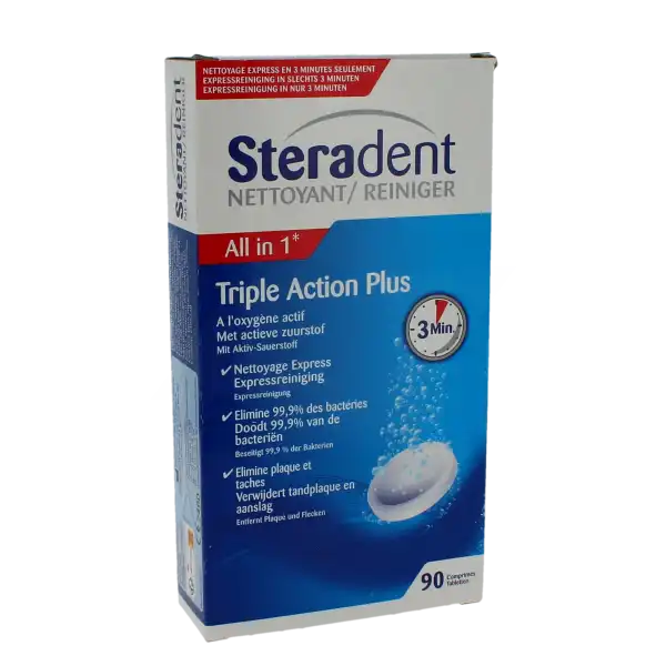 Steradent Triple Action, Tube 30, Bt 3