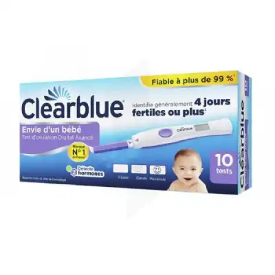 Clearblue Test D'ovulation 2 Hormones B/10 à AUCAMVILLE