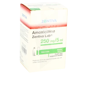 Amoxicilline Zentiva Lab 250 Mg/5 Ml, Poudre Pour Suspension Buvable