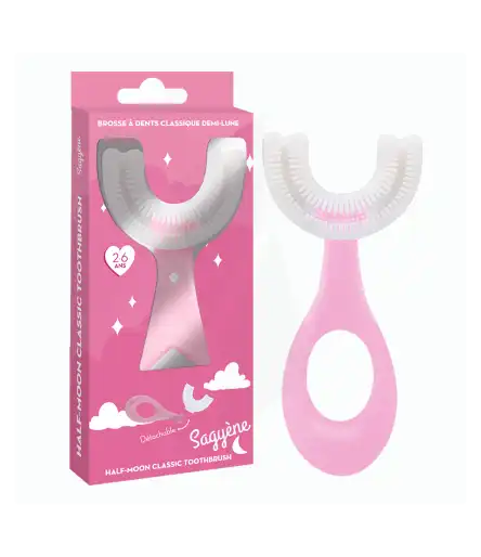 Sagyène Brosse à Dents Demi-lune 2-6 Ans Rose