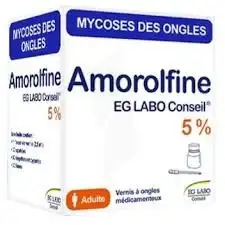 Amorolfine Eg 5 % V Ongles Médicamenteux 1fl/2,5ml+10 Spat à Cavignac