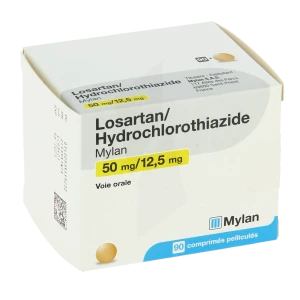 Losartan/hydrochlorothiazide Viatris 50 Mg/12,5 Mg, Comprimé Pelliculé