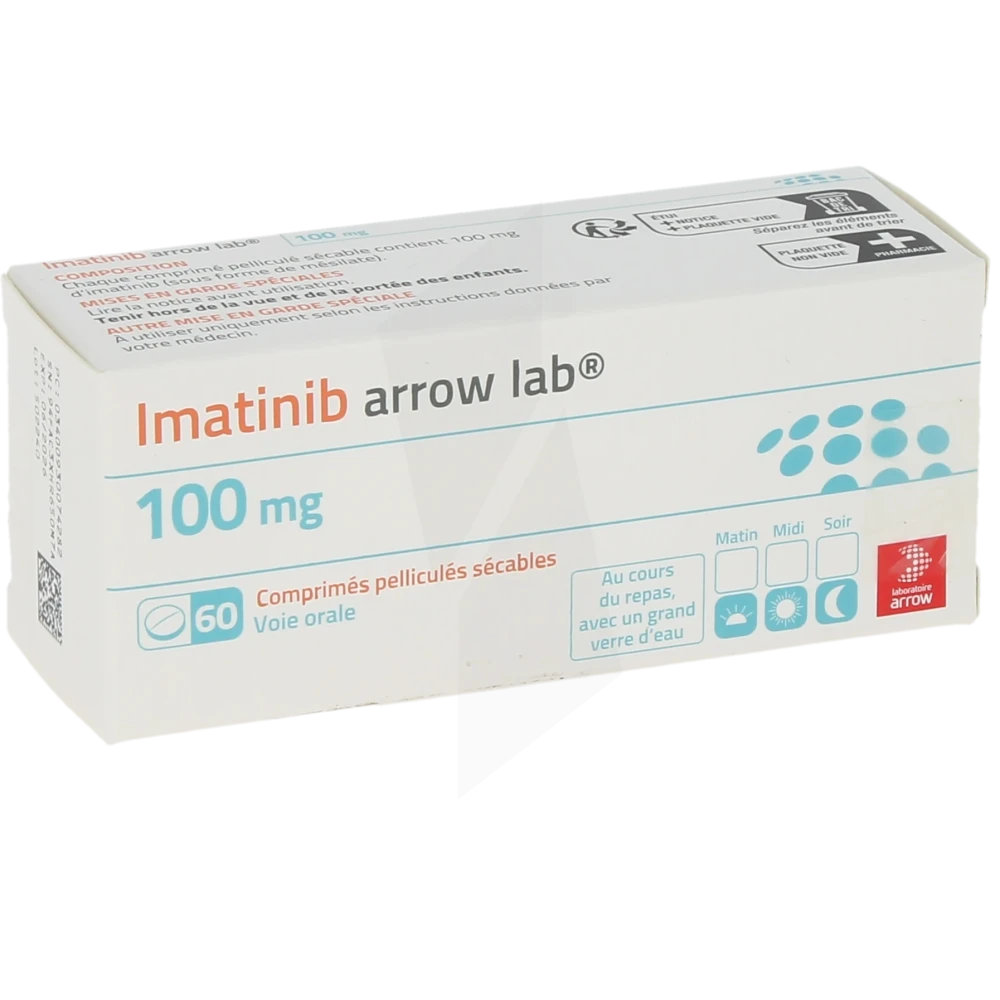 Imatinib Arrow Lab 100 Mg, Comprimé Pelliculé Sécable