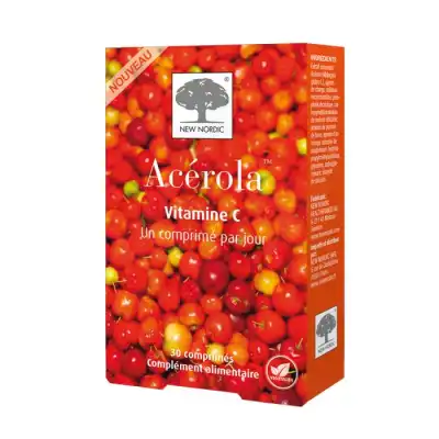 New Nordic Acérola Vitamine C Comprimés B/30 à VITRE