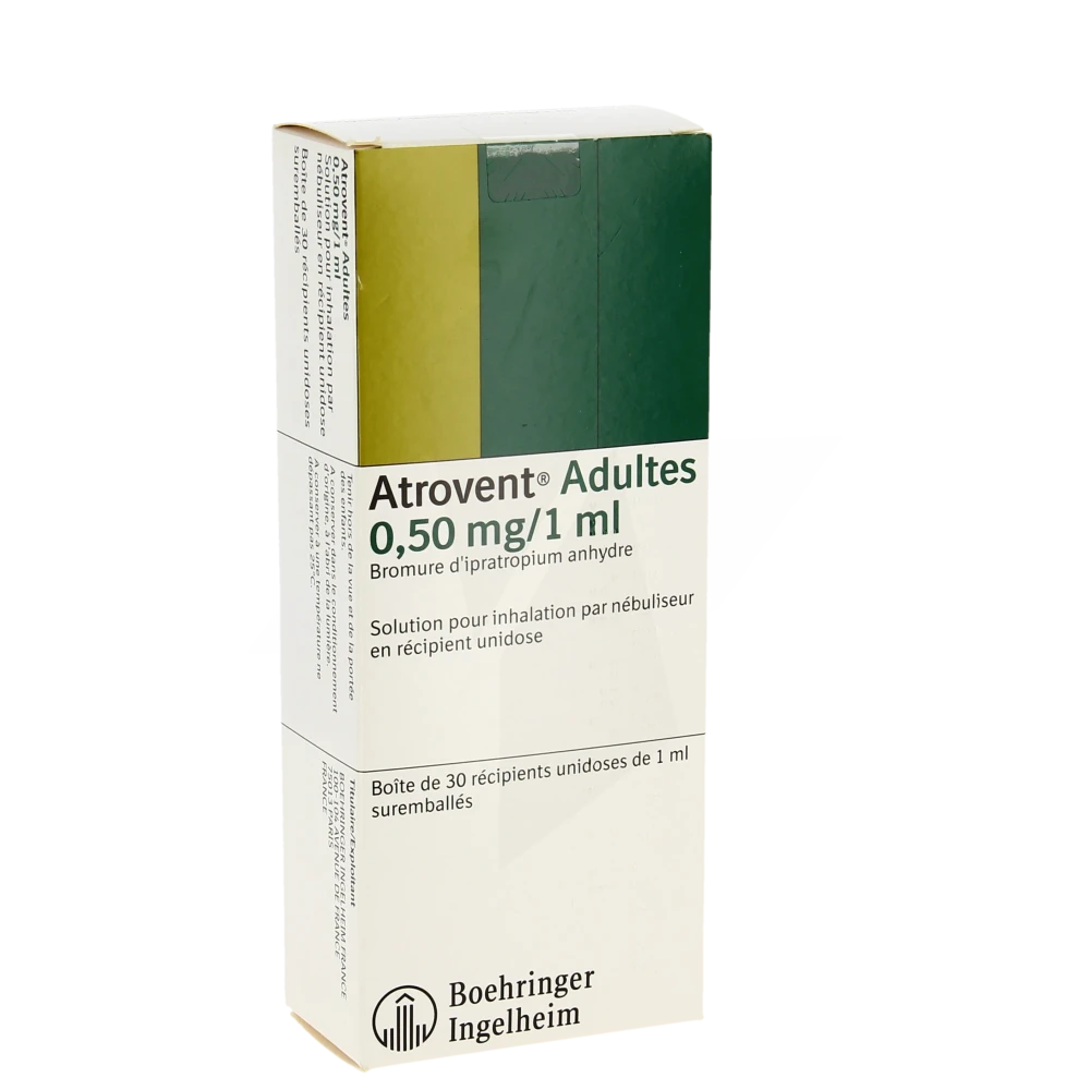 Atrovent 0,50 Mg/1 Ml Adultes, Solution Pour Inhalation Par Nébuliseur En Récipient Unidose