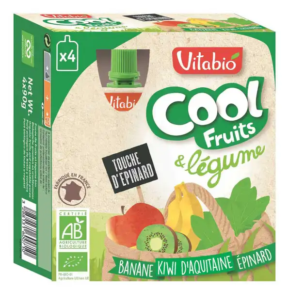 Vitabio Cool Légumes Banane Kiwi Epinard