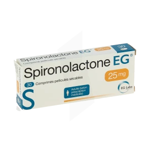 Spironolactone Eg 25 Mg, Comprimé Pelliculé Sécable