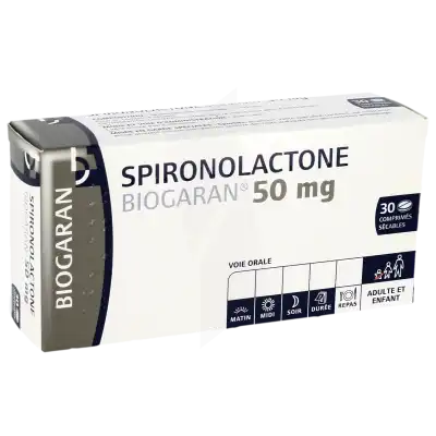 Spironolactone Biogaran 50 Mg, Comprimé Sécable à LE LAVANDOU