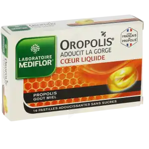 Oropolis Pastilles Coeur Liquide Sans Sucre B/16 à SAINT-SAENS