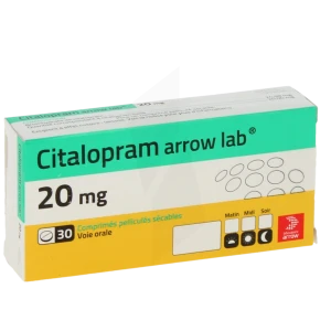 Citalopram Arrow Lab 20 Mg, Comprimé Pelliculé Sécable