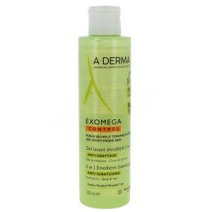 Aderma Exomega Control Gel Lavant Emollient Corps Et Cheveux 200ml
