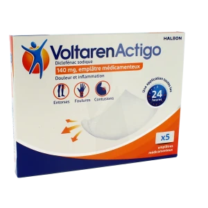 Voltarenactigo 140 Mg, Emplâtre Médicamenteux
