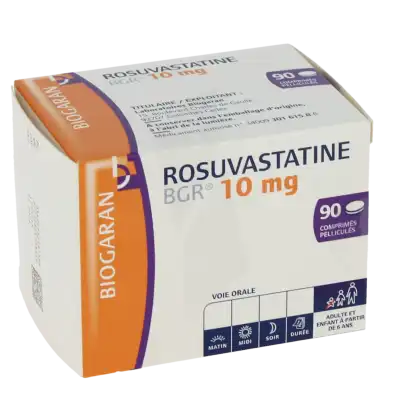 Rosuvastatine Bgr 10 Mg, Comprimé Pelliculé à CANALS