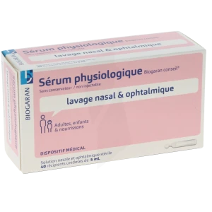 Biogaran Conseil Sérum Physiologique Solution 40 Unidoses/5ml