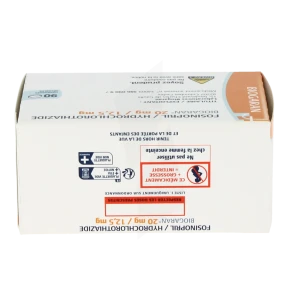 Fosinopril/hydrochlorothiazide Biogaran 20 Mg/12,5 Mg, Comprimé Sécable