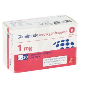 Glimepiride Arrow Generiques 1 Mg, Comprimé Sécable