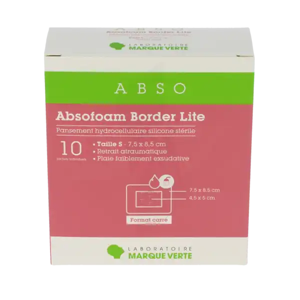 Absofoam Border Lite Pans Hydrocellulaire 7,5x8,5cm B/10