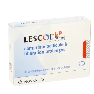 Lescol L.p. 80 Mg, Comprimé Pelliculé à Libération Prolongée
