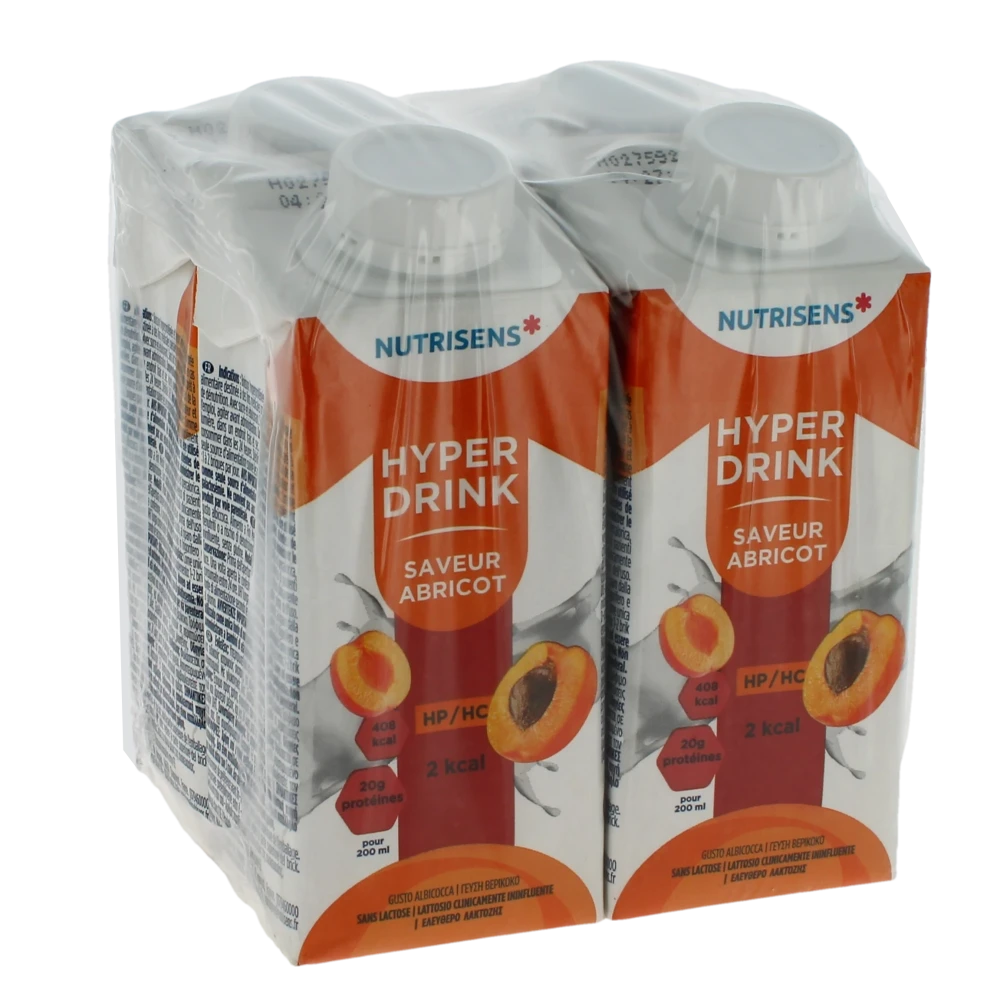 Nutrisens Hyperdrink 2kcal Nutriment Abricot 4briques/200ml