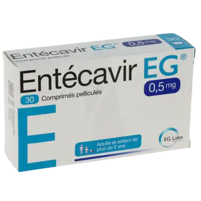 Entecavir Eg 0,5 Mg, Comprimé Pelliculé à Auterive