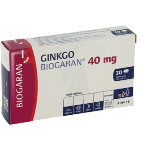 Ginkgo Biogaran 40 Mg, Comprimé Pelliculé