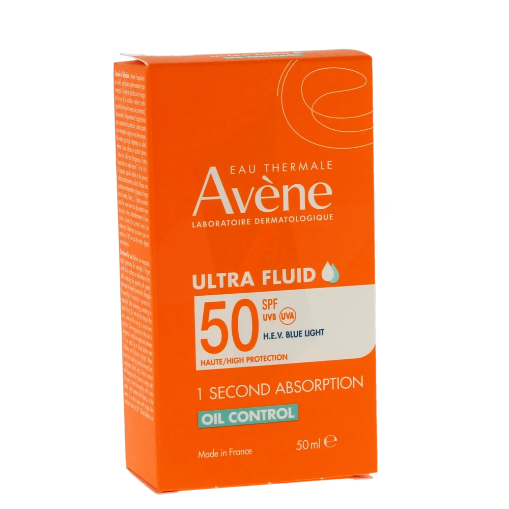 Avène Solaire Ultra-fluid Oil Control Spf50+ Emulsion Fluide Flacon De 50 Ml