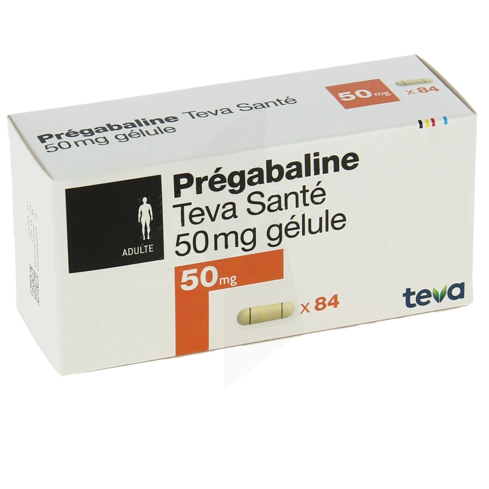 Pregabaline Teva Sante 50 Mg, Gélule