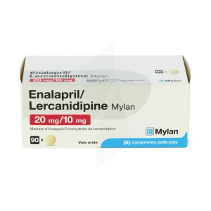 Enalapril/lercanidipine Viatris 20 Mg/10 Mg, Comprimé Pelliculé