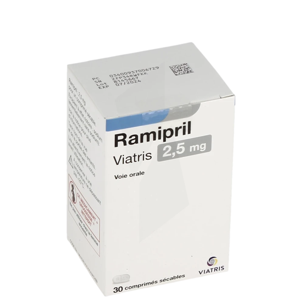 Ramipril Viatris 2,5 Mg, Comprimé Sécable