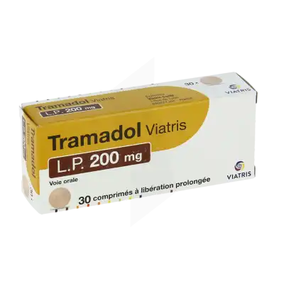 Tramadol Viatris Lp 200 Mg, Comprimé à Libération Prolongée à PEYNIER