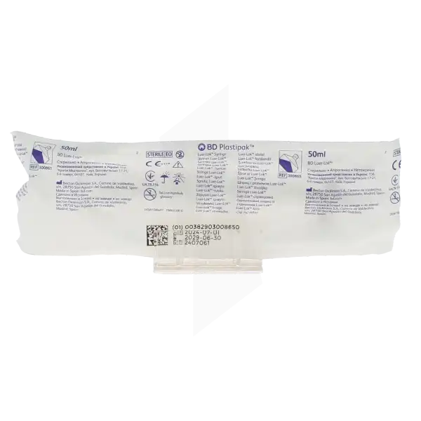 Plastipak Sans Aiguille, 50 Ml, Graduée En 1 Ml (ref. H851.es)