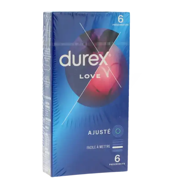 Durex Love Préservatif Avec Réservoir Lubrifié Boîte De 6