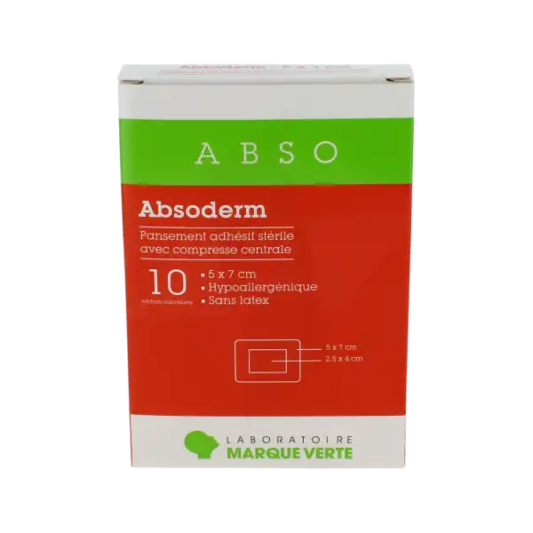 Absoderm Pansadhstérilcompcentabso 5x7cm  Bt10