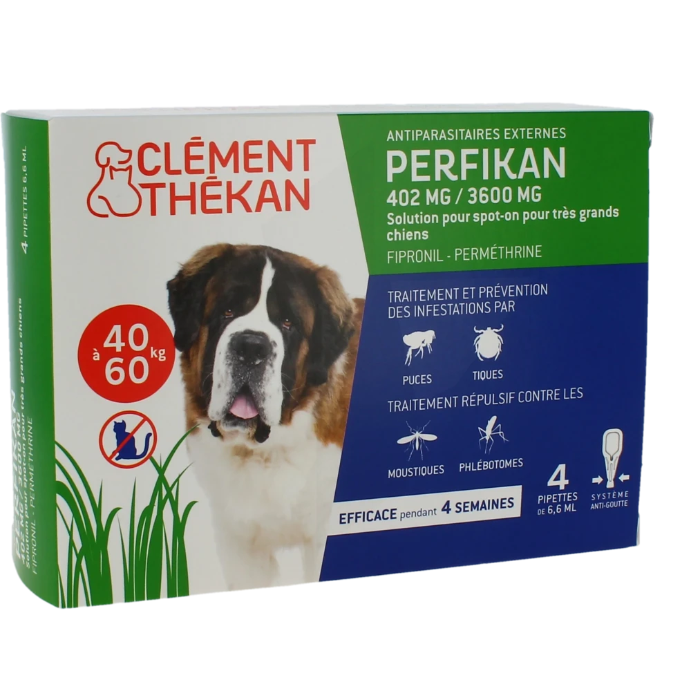 Perfikan 402 Mg/3600 Mg Solution Pour Spot-on Pour Tres Grands Chiens, Solution Pour Spot-on
