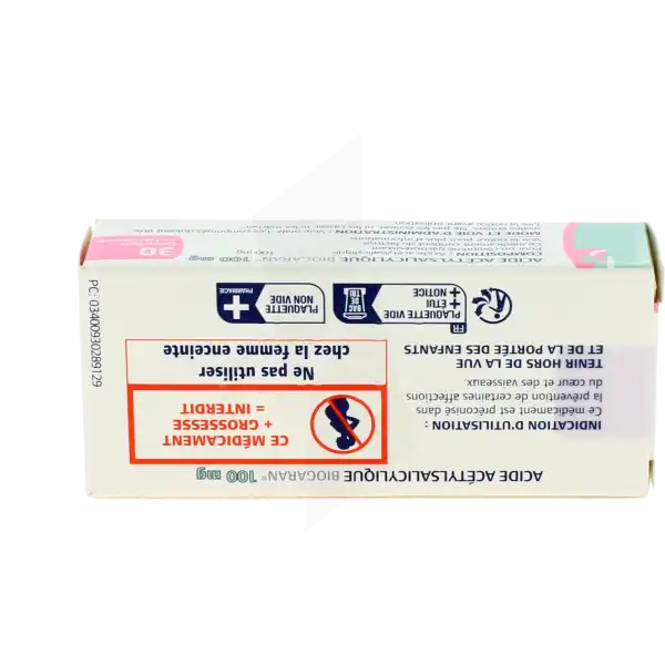 Acide Acetylsalicylique Biogaran 100 Mg, Comprimé Gastro-résistant