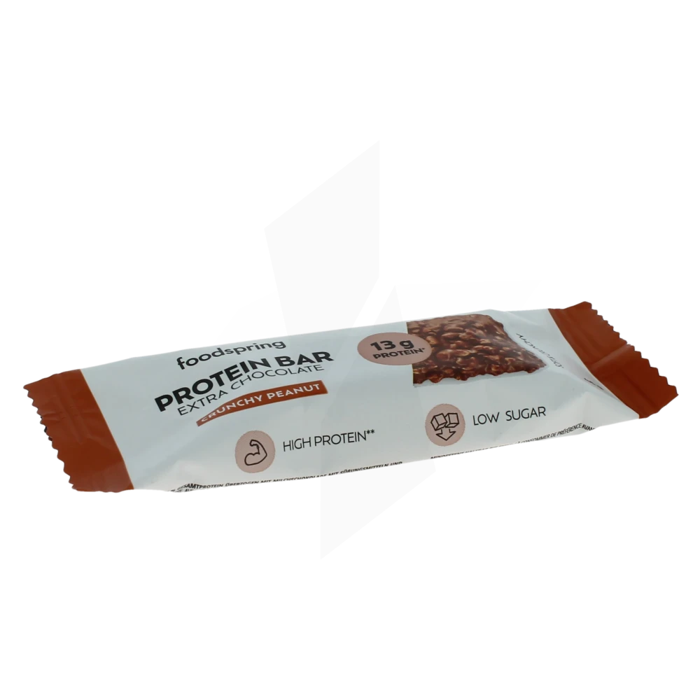 Foodspring Barre Protéinée Extra Chocolat Cacahuètes 45g