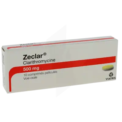 ZECLAR 500 mg, comprimé pelliculé