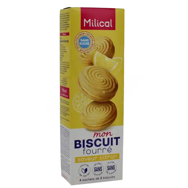 Milical Biscuit Fourré Citron 4 Sachets/2