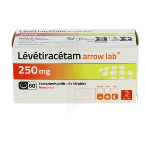 Levetiracetam Arrow Lab 250 Mg, Comprimé Pelliculé Sécable